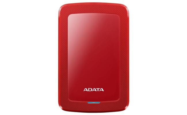 ADATA HV300 1TB Slim Sleek Compact External Hard Drive (Red)